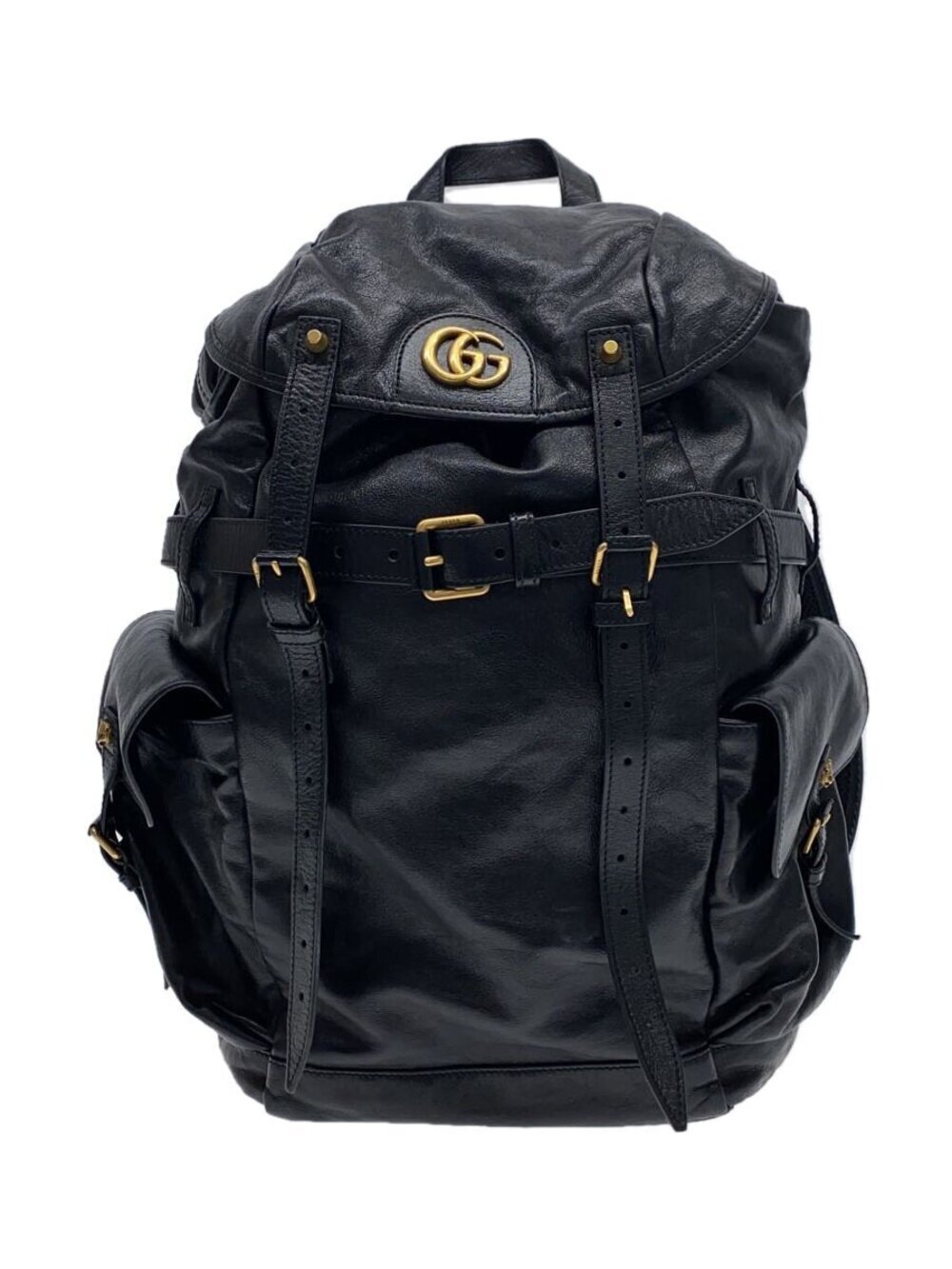 Gucci Backpack Rucksack Daybag Liber GG Marmont Leather Black